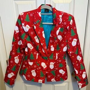 Festive Red Christmas blazer and skirt set